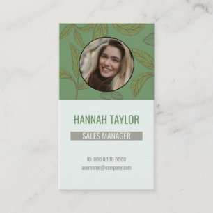 Tarjeta De Visita Conéctate Con Nosotros   QR Code Green Tea Logo Bu