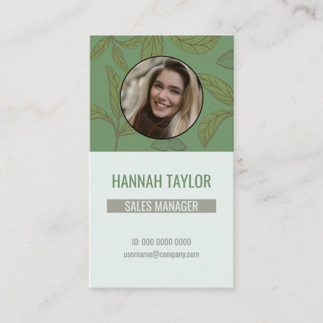 Tarjeta De Visita Conéctate Con Nosotros | QR Code Green Tea Logo Bu (Anverso)