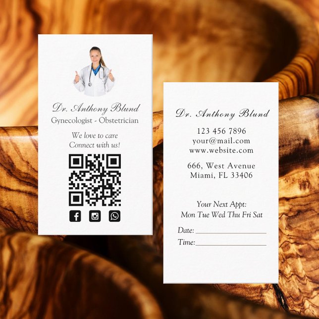 Tarjeta De Visita Conéctate con nosotros y cita para atención médica (Subido por el creador)