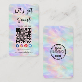 Tarjeta De Visita Conéctese Con El Código Qr De Estilo Ópal De Los E