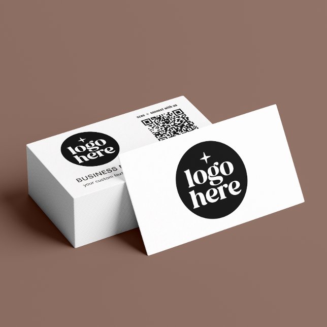 Tarjeta De Visita Conéctese Profesionalmente Con Nosotros Código QR  (Card shown in standard size, choose size, paper, and corner style.)