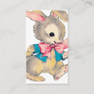 Tarjeta De Visita conejito retro vintage de Pascua
