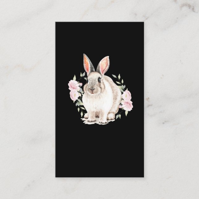Tarjeta De Visita Conejo cutáneo Bunny Lover Día de Pascua (Anverso)