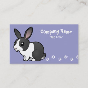 Tarjeta De Visita Conejo de Dibujos Animados (oreja caída pelo liso)