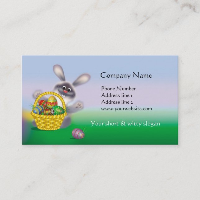Tarjeta De Visita Conejo de Pascua (Anverso)
