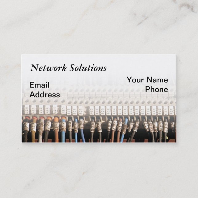 Tarjeta De Visita Conexión compleja del alambre de la red de (Anverso)