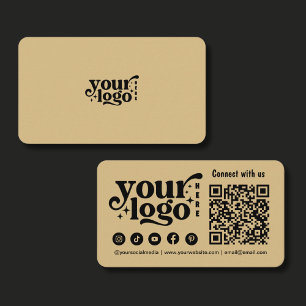 Tarjeta De Visita Conexión minimalista Moderna Con El Logotipo Y El 