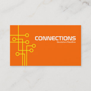 Tarjeta De Visita Conexiones - amarillo y naranja