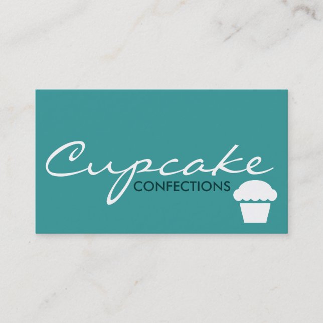 Tarjeta De Visita Confecciones CUPCAKE (personalizable de color) (Anverso)