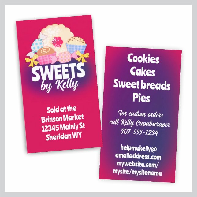 Tarjeta De Visita Confecciones de cocción de trufa de chocolate con  (Subido por el creador)