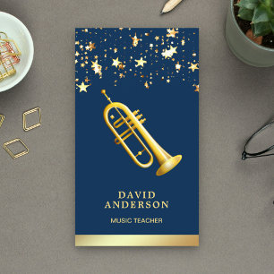 Tarjeta De Visita Confeti de papel de aluminio elegante música de tr