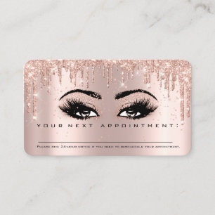 Tarjeta De Visita Confeti del maquillaje de las pestañas del