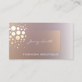 Tarjeta De Visita Confeti dorado/bronce elegante profesional