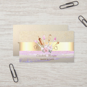 Tarjeta De Visita Confeti Dorado Moderno, Raya, Herramientas de Pana