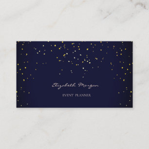 Tarjeta De Visita Confeti Simple Moderno Profesional Elegante