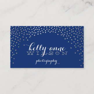 Tarjeta De Visita CONFETTI GLAMOROUS lindo mini Relieve metalizado d