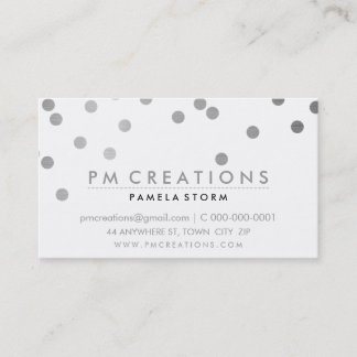 Tarjeta De Visita CONFETTI moderno lindo modelo de puntos polka punk
