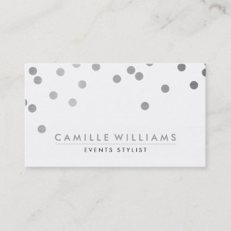 Tarjeta De Visita CONFETTI moderno lindo modelo de puntos polka punk