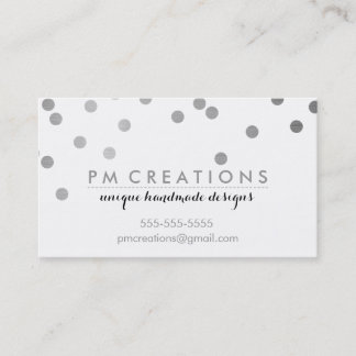 Tarjeta De Visita CONFETTI moderno lindo modelo de puntos polka punk