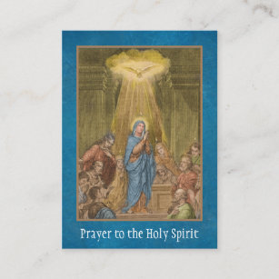 Tarjeta De Visita Confirmando Espíritu Santo Virgen María Santa Tarj