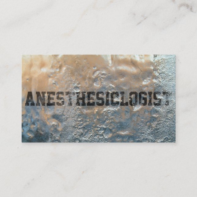Tarjeta de visita congelada del Anesthesiologist (Anverso)
