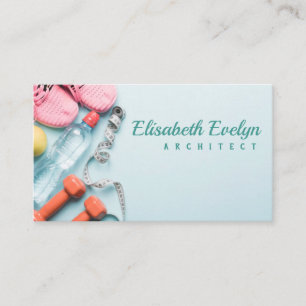 Tarjeta De Visita Conjunto de atributos deportivos