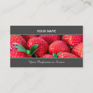 Tarjeta De Visita Conjunto de fresa de frutilla roja para los agricu