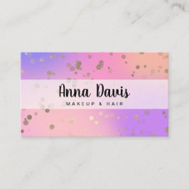 Tarjeta De Visita Conjuntos de oro holográfico maquillaje y pelo