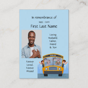 Tarjeta De Visita Conmemoración de la foto del conductor de autobús