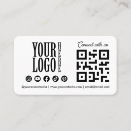 Tarjeta De Visita Connect with us Social Media QR Code whit Business