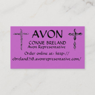 TARJETA DE VISITA CONNIE BRELAND SU REPRESENTANTE DE AVON