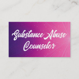 Tarjeta De Visita Consejero de Abuso de Sustancias Brillante