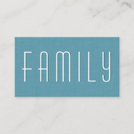 Tarjeta De Visita CONSEJERO DE LA FAMILIA Aqua Estilo simple V39