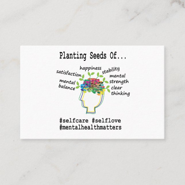 Tarjeta De Visita Consejero de Salud Mental (Anverso)