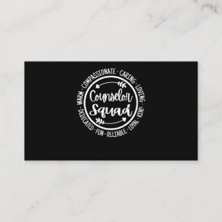 Tarjeta De Visita Consejero Escuadrón Escolar Consejero Profesor Vin