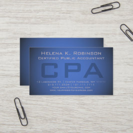 Tarjeta De Visita Consejero financiero de CPA del contable azul de