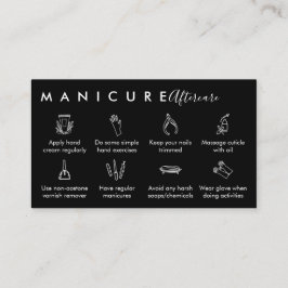 Tarjeta De Visita consejos de cuidados posteriores para manicura Bla