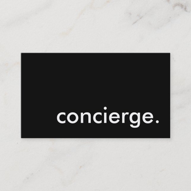 Tarjeta De Visita conserje. (Anverso)
