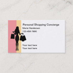 Tarjeta De Visita Conserje de Compras Personalizadas
