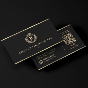 Tarjeta De Visita Conserje de lujo para chófer ejecutivo Crest Bar