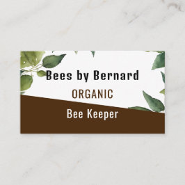 Tarjeta De Visita Conservación de abejas botánicas de acuarela moder