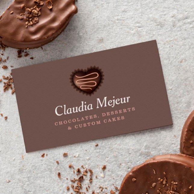 Tarjeta De Visita Conservación de chocolate postres elegantes (Subido por el creador)