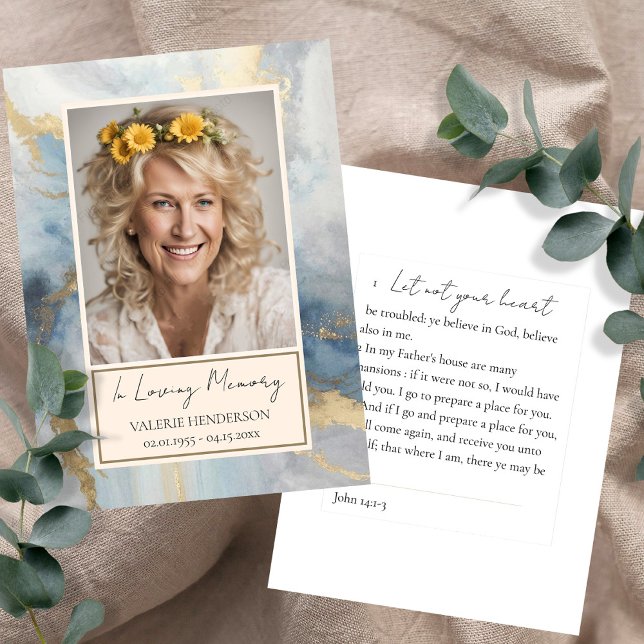 Tarjeta De Visita Conservación del funeral conmemorativo de la foto  (Subido por el creador)