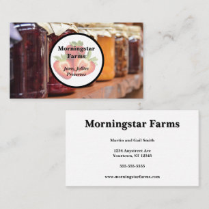 Tarjeta De Visita Conservas De Frutas Mermelada Jalea Conservas De F