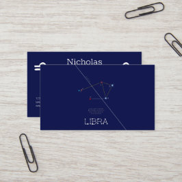 Tarjeta De Visita Constelación de Zodiac Libra