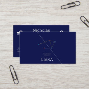 Tarjeta De Visita Constelación de Zodiac Libra