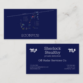 Tarjeta De Visita Constelación de Zodiaco Escorpio