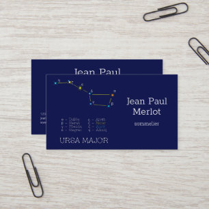 Tarjeta De Visita Constelación del hemisferio norte Ursa Mayor