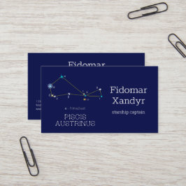 Tarjeta De Visita Constelación del hemisferio sur Piscis Austrinus