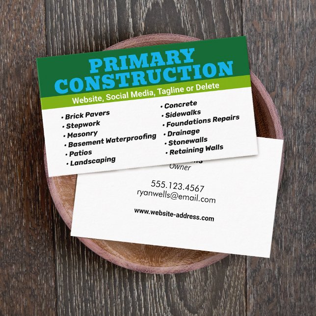 Tarjeta De Visita Construcción (Subido por el creador)